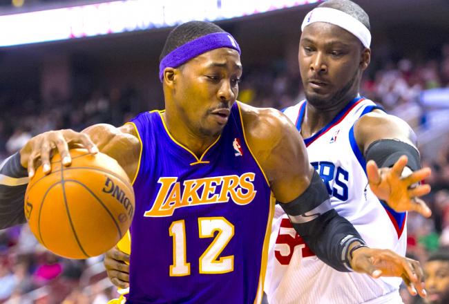 lakers 76ers howard k brown